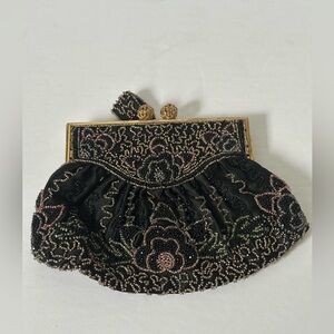 Antique Vintage Handmade in France Beaded Handbag